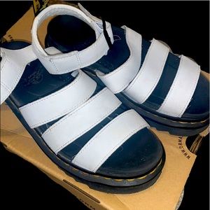 Dr.Martens white sandals